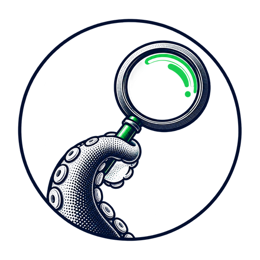 Clients: octopus tentacle holding a magnifying glass